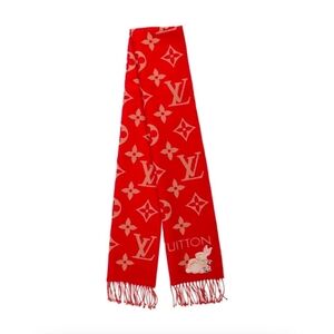 LV | Red Monogram Scarf